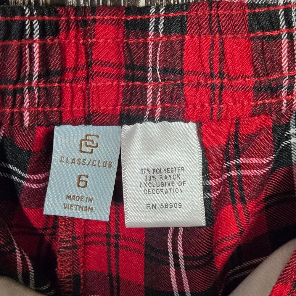Class Club Red & Black Plaid Pants Kids‎ Size 6 Bottoms